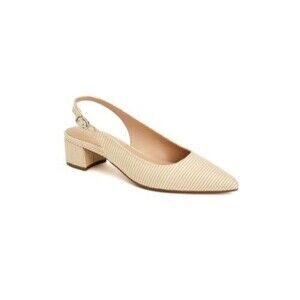 Alfani Womens 9.5 M Natural Raffia Pointed Toe Block Heel NIB XI9